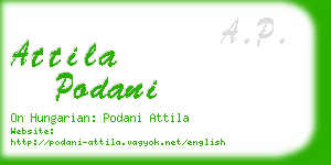 attila podani business card